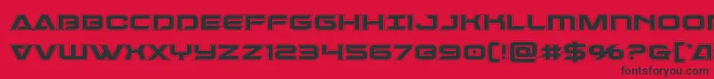 Dameronacad Font – Black Fonts on Red Background