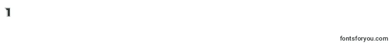 Dameronacad-Schriftart – Schriften für die Ziffer 1