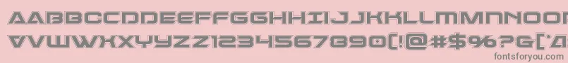 Шрифт Dameronacad – серые шрифты на розовом фоне