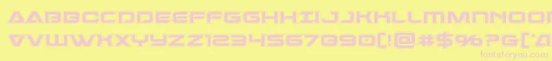 Dameronacad-fontti – vaaleanpunaiset fontit keltaisella taustalla