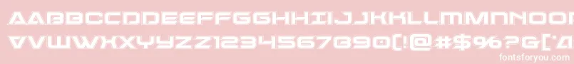 Dameronacad-Schriftart – Weiße Schriften auf rosa Hintergrund