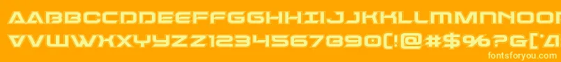 Dameronacad Font – Yellow Fonts on Orange Background