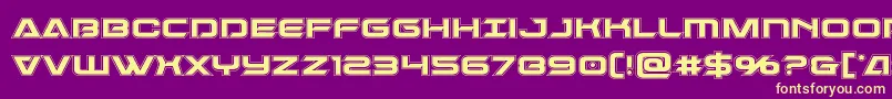 Шрифт Dameronacad – жёлтые шрифты на фиолетовом фоне