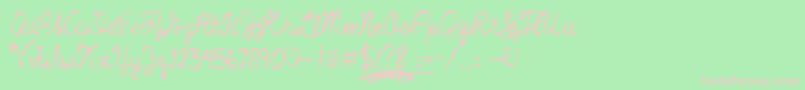 Jumperdemo Font – Pink Fonts on Green Background