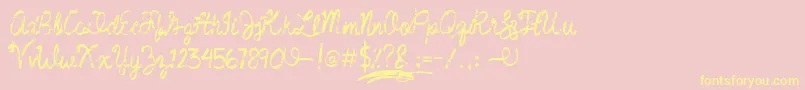 Jumperdemo Font – Yellow Fonts on Pink Background