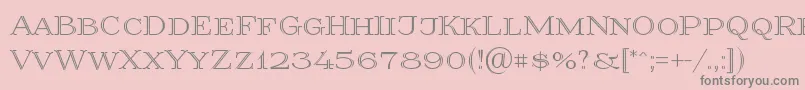 Prida36 Font – Gray Fonts on Pink Background
