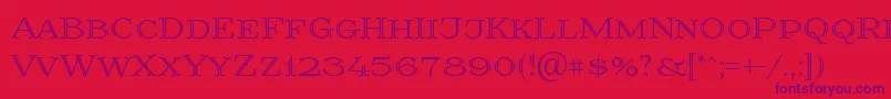 Prida36 Font – Purple Fonts on Red Background