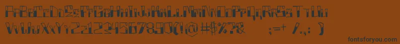 Czcionka Boxproject – czarne czcionki na brązowym tle