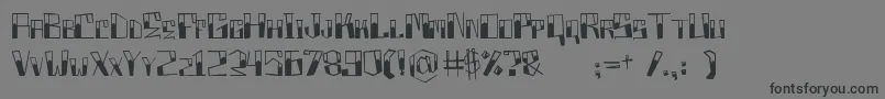 Boxproject-Schriftart – Schwarze Schriften auf grauem Hintergrund