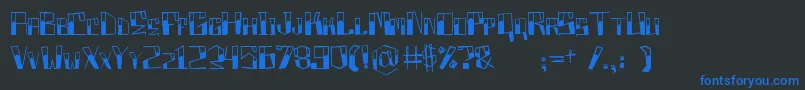 Boxproject Font – Blue Fonts on Black Background