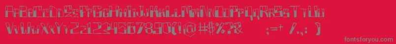 フォントBoxproject – 赤い背景に灰色の文字
