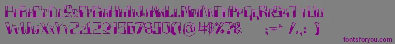 Boxproject Font – Purple Fonts on Gray Background