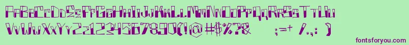 Boxproject Font – Purple Fonts on Green Background