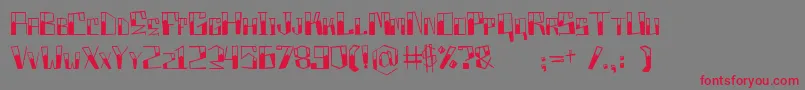 フォントBoxproject – 赤い文字の灰色の背景