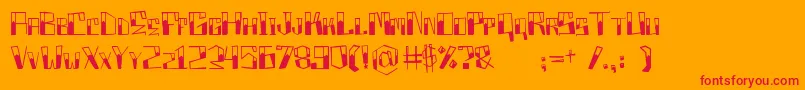 Boxproject Font – Red Fonts on Orange Background