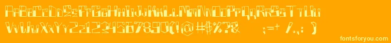 Boxproject Font – Yellow Fonts on Orange Background