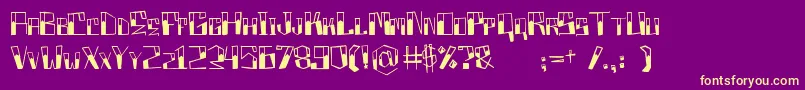 Fonte Boxproject – fontes amarelas em um fundo roxo