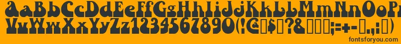 Шрифт Sandc – чёрные шрифты на оранжевом фоне