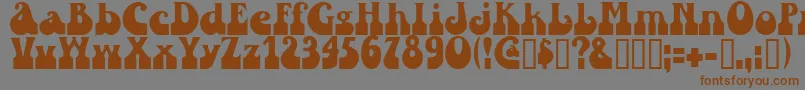Sandc Font – Brown Fonts on Gray Background