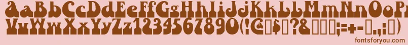 Sandc Font – Brown Fonts on Pink Background