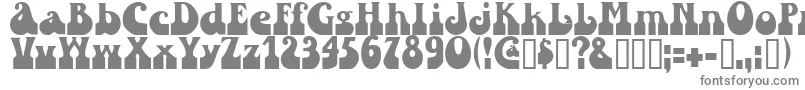 Sandc-fontti – harmaat kirjasimet valkoisella taustalla