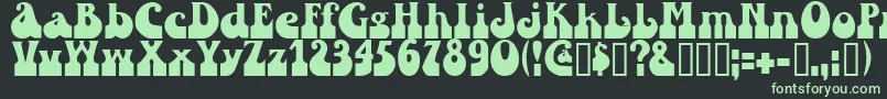 Sandc Font – Green Fonts on Black Background