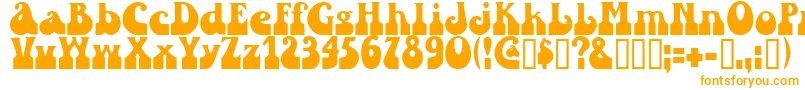Sandc Font – Orange Fonts on White Background