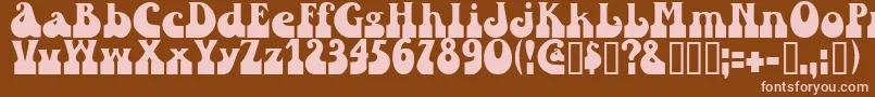 More about Sandc Font Sandc Font – Pink Fonts on Brown Background