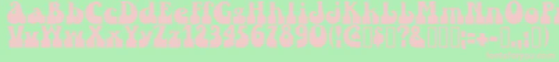 Sandc Font – Pink Fonts on Green Background