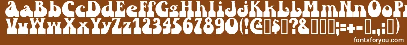 Sandc-fontti – valkoiset fontit ruskealla taustalla