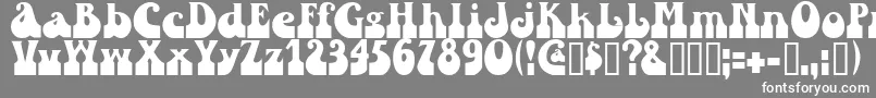 フォントSandc – 灰色の背景に白い文字