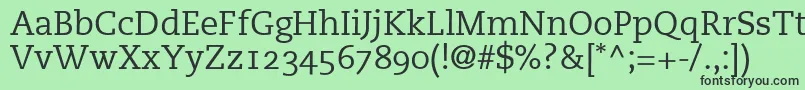 フォントPmnCaecilia55RomanOldstyleFigures – 緑の背景に黒い文字