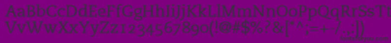 PmnCaecilia55RomanOldstyleFigures Font – Black Fonts on Purple Background