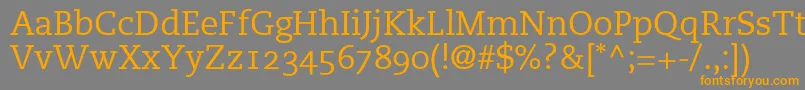 PmnCaecilia55RomanOldstyleFigures Font – Orange Fonts on Gray Background