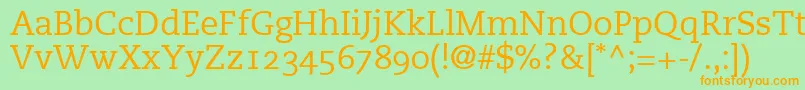 PmnCaecilia55RomanOldstyleFigures Font – Orange Fonts on Green Background