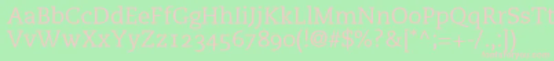PmnCaecilia55RomanOldstyleFigures Font – Pink Fonts on Green Background
