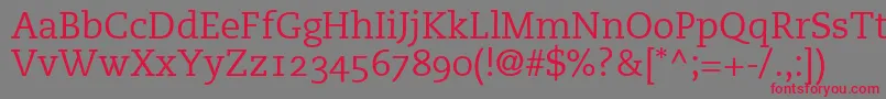 PmnCaecilia55RomanOldstyleFigures Font – Red Fonts on Gray Background