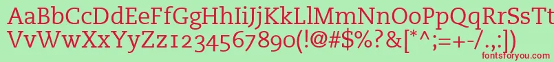 PmnCaecilia55RomanOldstyleFigures Font – Red Fonts on Green Background