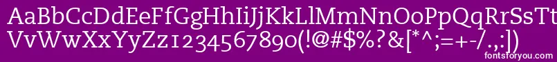 PmnCaecilia55RomanOldstyleFigures Font – White Fonts on Purple Background