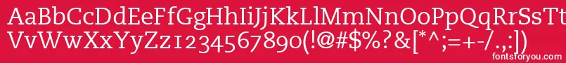 PmnCaecilia55RomanOldstyleFigures Font – White Fonts on Red Background