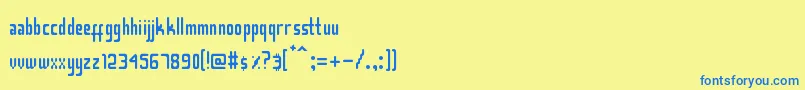 Smasasinema Font – Blue Fonts on Yellow Background