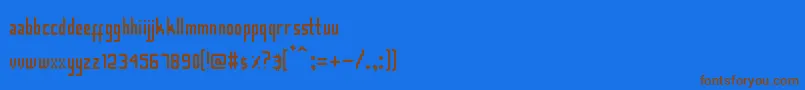 Smasasinema Font – Brown Fonts on Blue Background