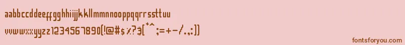 Smasasinema Font – Brown Fonts on Pink Background