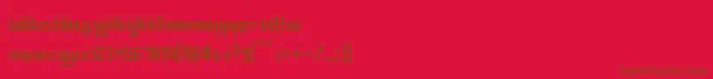 Smasasinema Font – Brown Fonts on Red Background