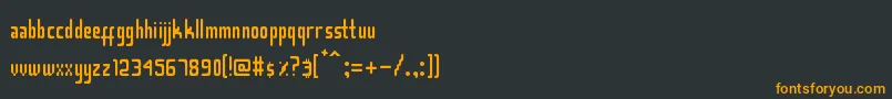 Smasasinema-fontti – oranssit fontit mustalla taustalla