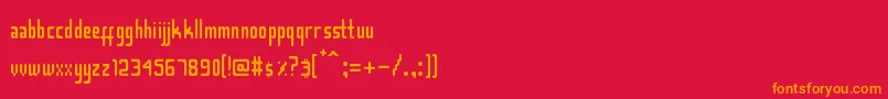フォントSmasasinema – 赤い背景にオレンジの文字