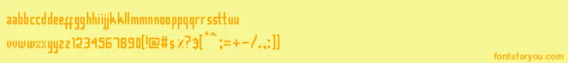 Smasasinema Font – Orange Fonts on Yellow Background
