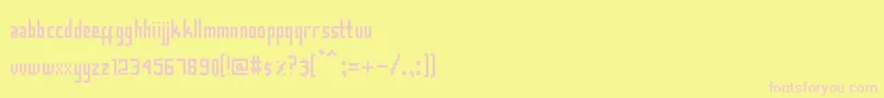 Smasasinema Font – Pink Fonts on Yellow Background