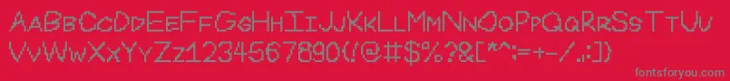 Miamiwriting Font – Gray Fonts on Red Background