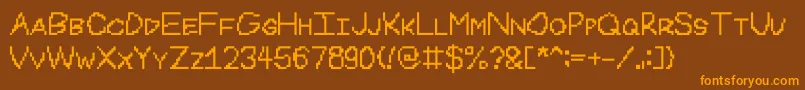 Miamiwriting Font – Orange Fonts on Brown Background